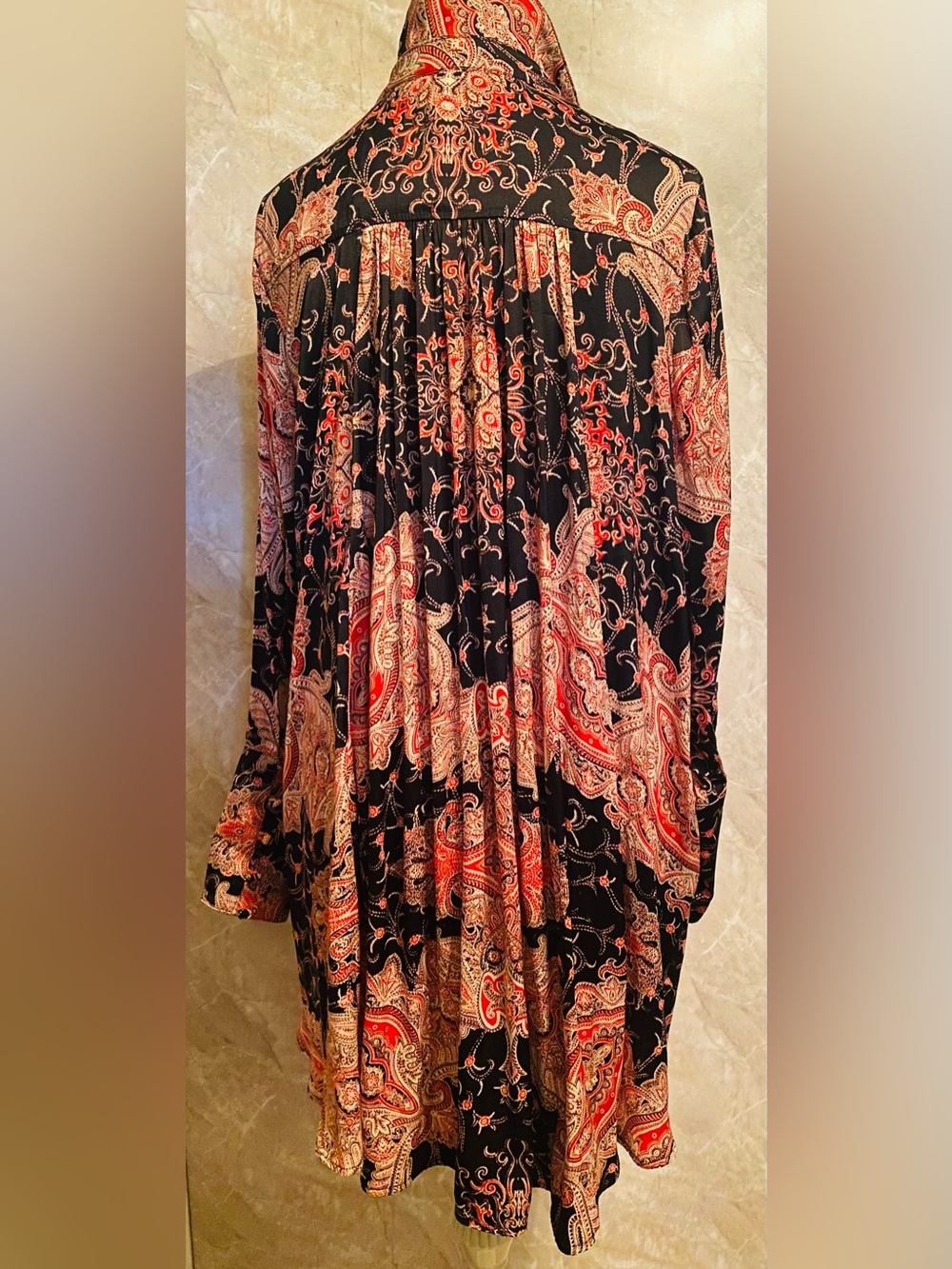 🔥 🔥 Free People Field of Butterflies Paisley Print Long Sleeve Dress — - Picture 2 of 5